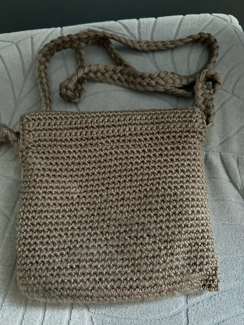 The Sak Small Brown Crochet Crossbody Bag - Picture 7 of 12